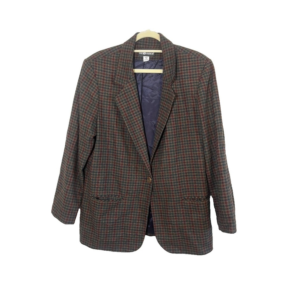 Retro Wool Plaid Blazer 14 Classic Checks Preppy Festive Holiday Heritage Crest